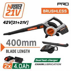 NAKAYAMA Pro EC1715X44 Φυσητήρας Απορροφητήρας Μπαταρίας 42V,Brushless,2x4Ah,5 Ταχύτητες,288km/h (085317)