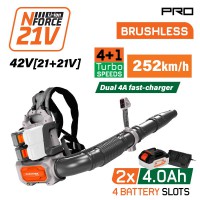 NAKAYAMA Pro EC1723X44 Φυσητήρας Πλάτης Βrushless Μπαταρίας 42V,Li-Ion,2x4.0Ah,252km/h (085379)