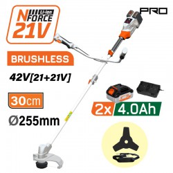 NAKAYAMA Pro EC4611X44 Θαμνοκοπτικό Brushless Μπαταρίας 42V (21+21),Li-Ion,2x4Ah,30cm Μεσινέζα (086406)