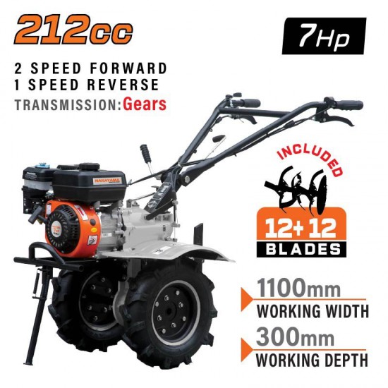 NAKAYAMA MB7000Classic Σκαπτικό Βενζίνης 7Ηp 2Εμπρός+1Όπισθεν, Πλάτος 90-100cm (011736)