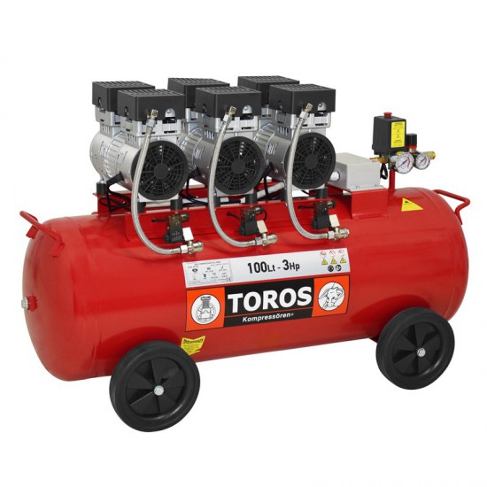 ΑΕΡΟΣΥΜΠΙΕΣΤΗΣ ΧΑΜΗΛΟΥ ΘΟΡΥΒΟΥ OILFREE 100LT 3HP TOROS (40128)