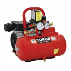 ΑΕΡΟΣΥΜΠΙΕΣΤΗΣ OILFREE ΧΑΜΗΛΟΥ ΘΟΡΥΒΟΥ 6LT, 0,75HP TOROS (40150) 