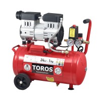 ΑΕΡΟΣΥΜΠΙΕΣΤΗΣ OILFREE ΧΑΜΗΛΟΥ ΘΟΡΥΒΟΥ 24LT 1HP TOROS (40151)