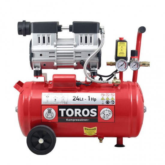 ΑΕΡΟΣΥΜΠΙΕΣΤΗΣ OILFREE ΧΑΜΗΛΟΥ ΘΟΡΥΒΟΥ 24LT 1HP TOROS (40151)