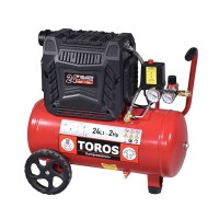 ΑΕΡΟΣΥΜΠΙΕΣΤΗΣ OILFREE ΧΑΜΗΛΟΥ ΘΟΡΥΒΟΥ (SEMISILENT) 24LT 2,0HP TOROS (602048)