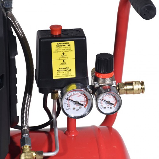 ΑΕΡΟΣΥΜΠΙΕΣΤΗΣ OILFREE ΧΑΜΗΛΟΥ ΘΟΡΥΒΟΥ (SEMISILENT) 24LT 2,0HP TOROS (602048)