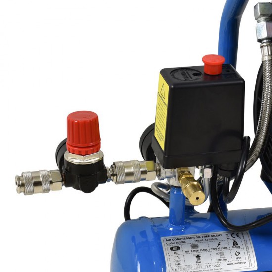 ΑΕΡΟΣΥΜΠΙΕΣΤΗΣ OILFREE ΧΑΜΗΛΟΥ ΘΟΡΥΒΟΥ (SILENT) 6LT 1,0HP TOROS (602086)