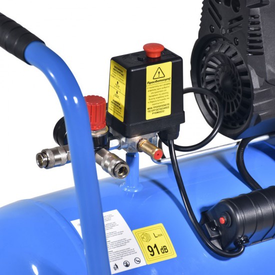 ΑΕΡΟΣΥΜΠΙΕΣΤΗΣ OILFREE ΧΑΜΗΛΟΥ ΘΟΡΥΒΟΥ (SEMISILENT) 50LT/2,0HP 10 BAR TOROS (602090)
