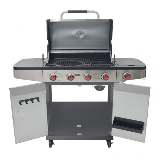 ΨΗΣΤΑΡΙΑ ΥΓΡΑΕΡΙΟΥ INOX BBQ PREMIUM LINE 4 ΕΣΤΙΕΣ ΚΑΙ 1 ΠΛΑΪΝΟ ΜΑΤΙ UNIMAC (661317)