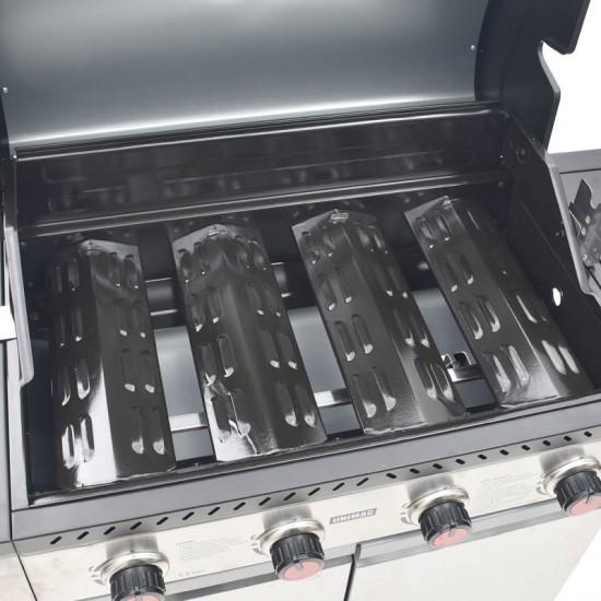 ΨΗΣΤΑΡΙΑ ΥΓΡΑΕΡΙΟΥ INOX BBQ PREMIUM LINE 4 ΕΣΤΙΕΣ ΚΑΙ 1 ΠΛΑΪΝΟ ΜΑΤΙ UNIMAC (661317)