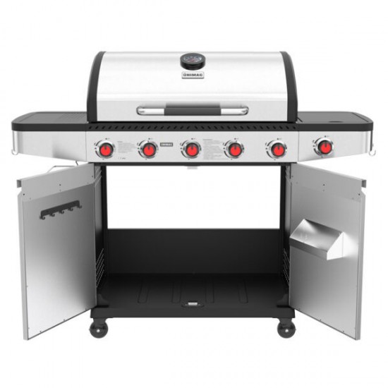 ΨΗΣΤΑΡΙΑ ΥΓΡΑΕΡΙΟΥ INOX BBQ PREMIUM LINE 5 ΕΣΤΙΕΣ ΚΑΙ 1 ΠΛΑΪΝΟ ΜΑΤΙ UNIMAC (661318)