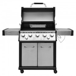 ΨΗΣΤΑΡΙΑ ΥΓΡΑΕΡΙΟΥ INOX BBQ PREMIUM LINE 5 ΕΣΤΙΕΣ , 1 ΠΛΑΪΝΟ ΜΑΤΙ KAI 1 ΚΑΥΣΤΗΡΑ INFRARED UNIMAC (661319)