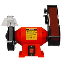 Δίδυμος Τροχός Πάγκου με σμυριδόπετρα & λειαντική ταινία 200W - Φ150 BULLE T/T 150/50 (41837)