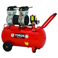 Αεροσυμπιεστής Μονομπλόκ Χαμηλού Θορύβου Χωρίς Λάδι 50Lt 1.55HP - 40152 TOROS