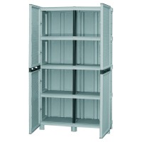 Ντουλάπα Πλαστική (με ράφια) Δίφυλλη 100x39x172cm ArtPlast Concert C100/172 (610015)