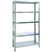 Ραφιέρα Μεταλλική Γαλβανιζέ με 5 Ράφια 200x120x50cm (200kg/ράφι) BULLE (610403)