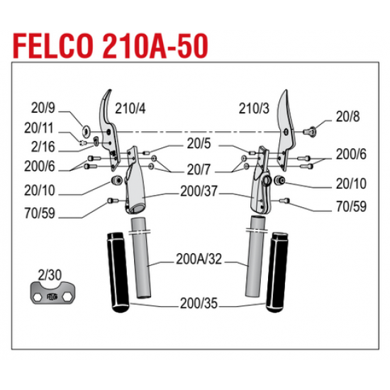 FELCO ΚΑΤΑΛΟΓΟΣ ΑΝΤΑΛΛΑΚΤΙΚΩΝ FELCO 210A-50