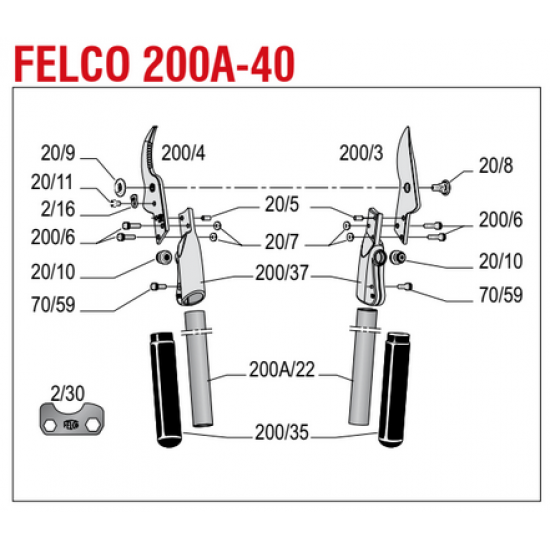 FELCO ΚΑΤΑΛΟΓΟΣ ΑΝΤΑΛΛΑΚΤΙΚΩΝ FELCO 200A-40