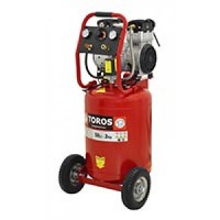 Αεροσυμπιεστής TOROS Κάθετος Μονομπλόκ Χαμηλού Θορύβου Oilfree 50Lt 2.0HP 40127