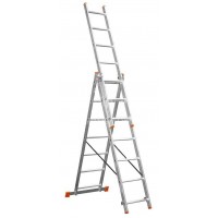Σκάλα αλουμινίου τριπλή επεκτεινόμενη Bulle Professional 42 σκαλιά (3x14) 631191